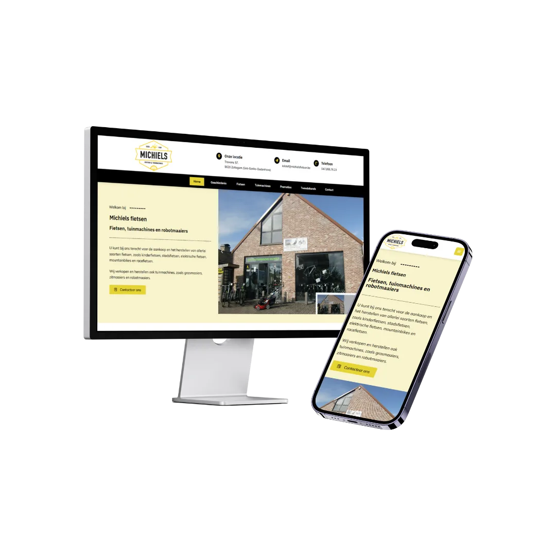 eCommerce website development example: online shop on desktop and mobile