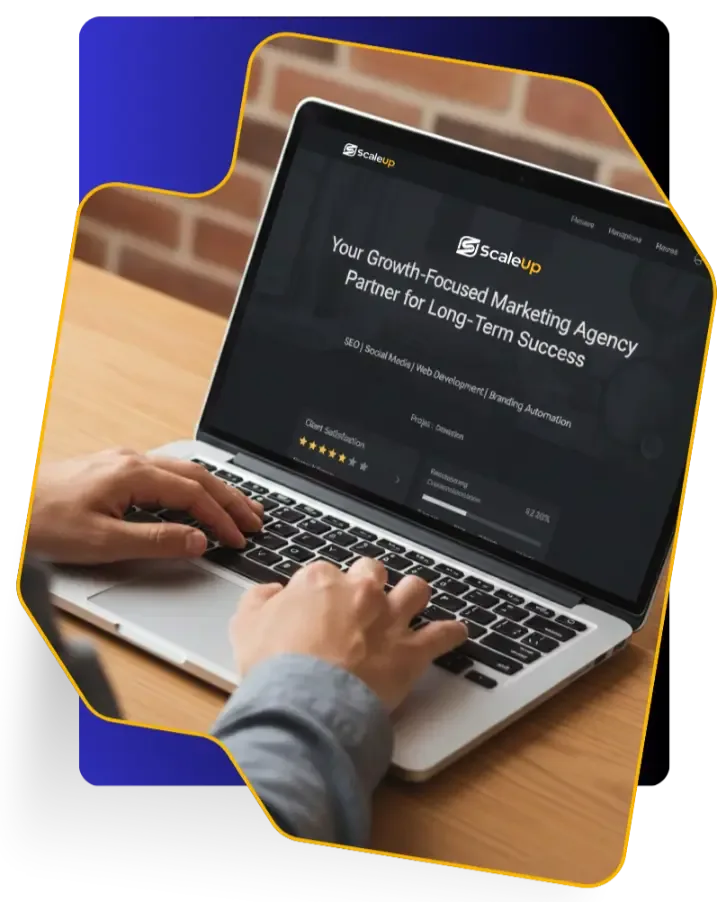 Website packages from ScaleUp: professional business website on a laptop